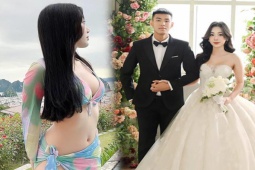 Sao trẻ tuyển Việt Nam cưới vợ hơn tuổi, nhan sắc cô dâu gây chú ý
