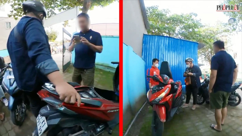 Nạn nhân sau khi kiểm tra thì phát hiện đây đúng là chiếc xe của mình bị mất ở quận 1, chỉ có biển số là bị thay đổi. Ảnh cắt từ clip