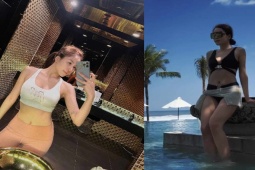 Thời trang - Hotgirl Trâm Anh diện đồ tập cũng khoe "đường cong gắt như đường đua"