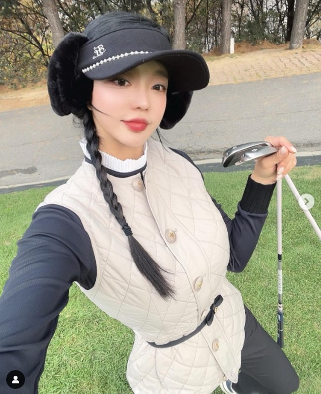 Học “nữ thần sân golf” Hàn chiêu lên đồ ngày Đông - 7