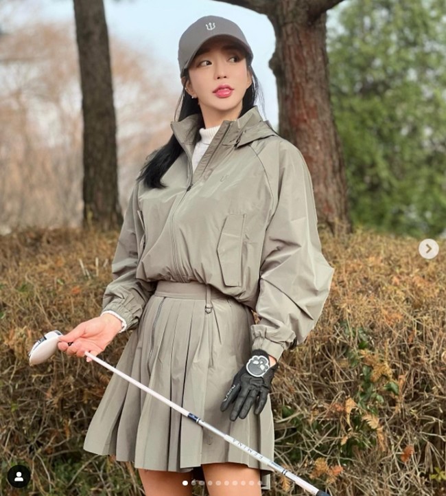 Học “nữ thần sân golf” Hàn chiêu lên đồ ngày Đông - 9