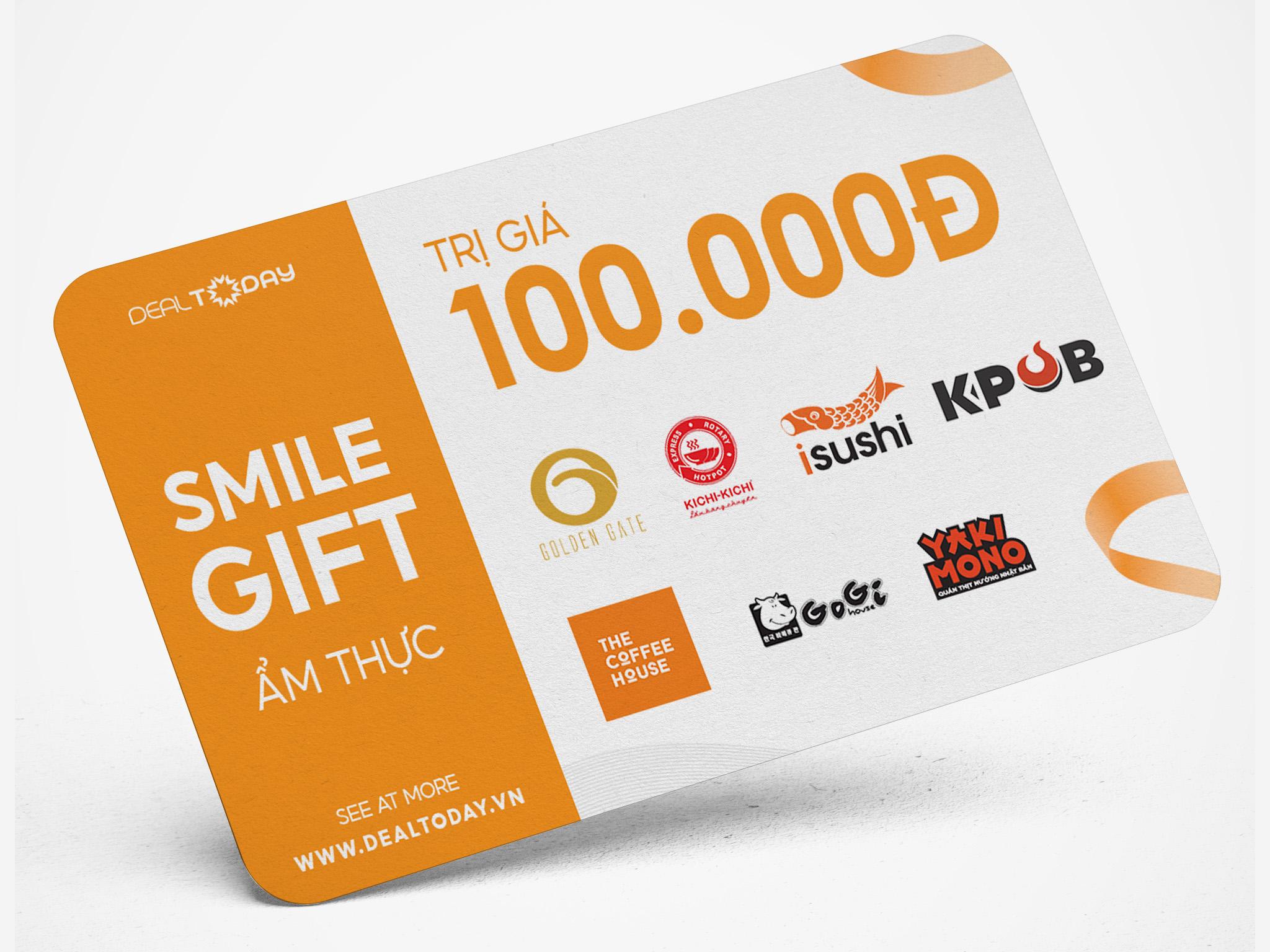 Dealtoday tặng khách hàng ngàn Thẻ quà Smile Gift Ẩm thực “vạn năng” tổng trị giá tới 200 triệu