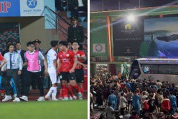 HLV Gong Oh Kyun va chạm Văn Kiên, CĐV sân Quy Nhơn nổi giận nóng nhất vòng 5 V-League