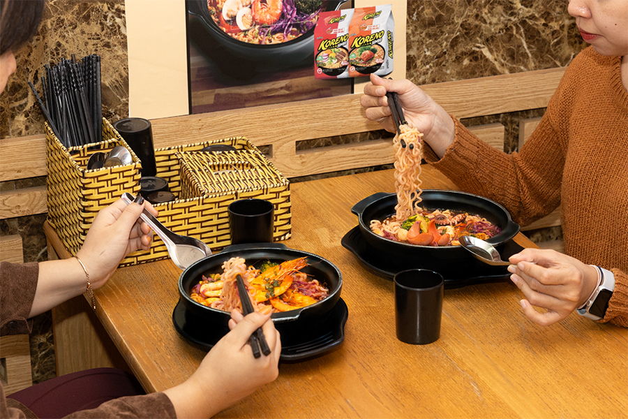 Sợi mì Koreno giữ được độ dai, mềm, không gặp tình trạng trương nở như sợi mì thông thường