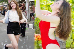 “Hot girl Hà thành” 27 tuổi vẫn trông như nữ sinh trên đường phố với áo trắng, quần thun