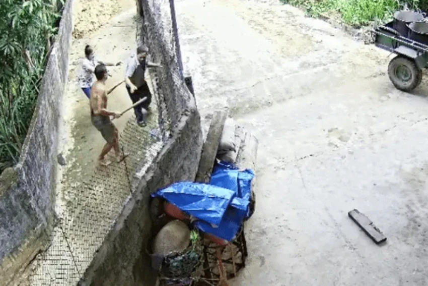 Khu vực xảy ra vụ án mạng.