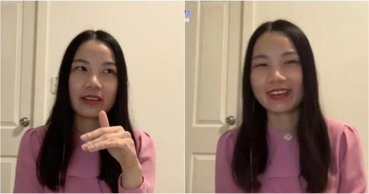 Ngọc Oanh trong chương trình talkshow của VTV7. Ảnh: Sao star.