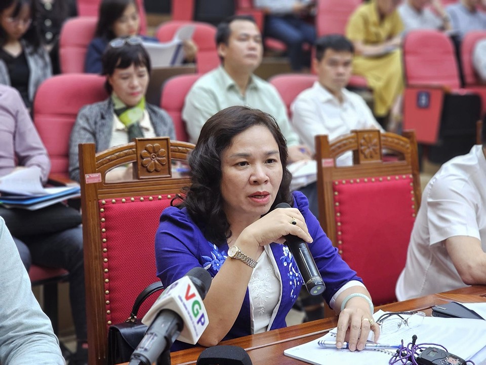PGS.TS Dương Thị Hồng - Phó Viện trưởng Viện Vệ sinh dịch tễ Trung ương thông tin tại buổi họp báo.