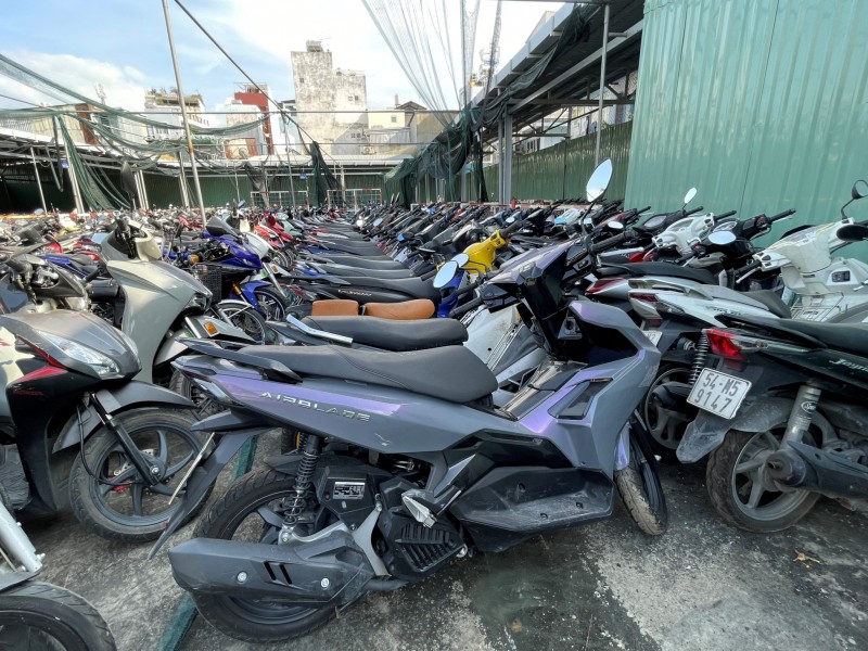 Gần 200 xe máy là tang vật trong nhiều vụ án