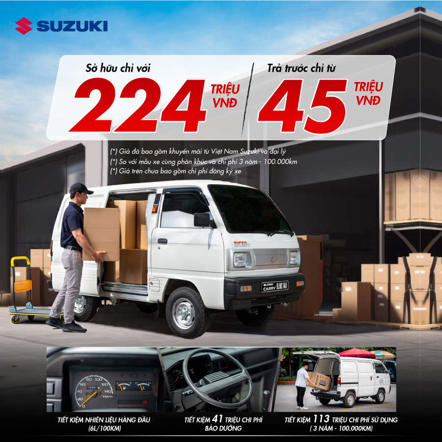 Trả trước chỉ từ 45 triệu đồng để sở hữu “tải đa năng” Suzuki Blind Van - 1