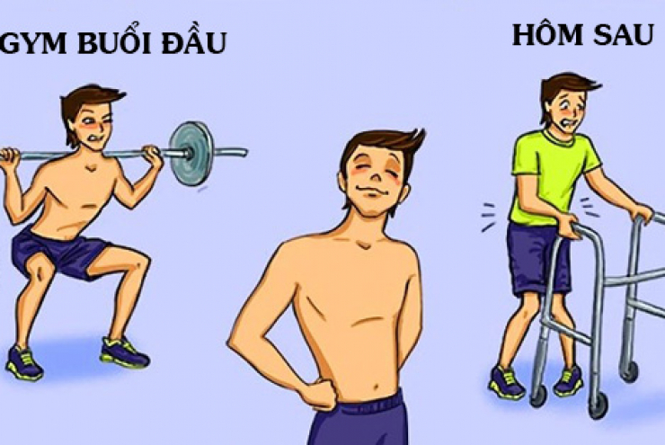 Dở khóc dở cười khi tập thể dục ngày đầu tiên