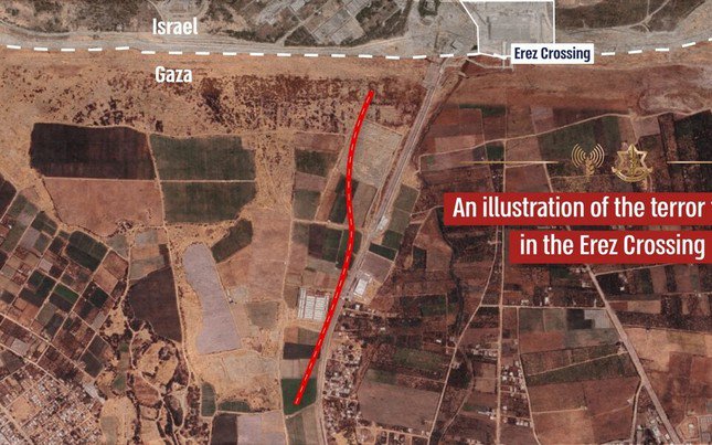 Ảnh chụp từ trên không một phần tuyến đường hầm. Ảnh: The Telegraph.