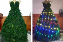 Bất ngờ với chiếc váy làm từ rêu, giá bán hơn 20 triệu đồng