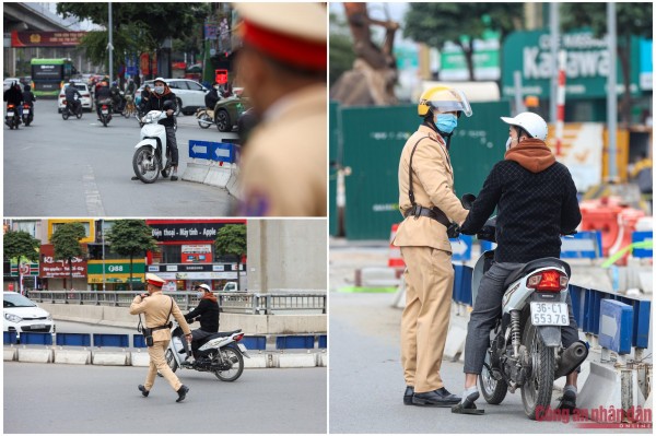 Một nam thanh niên tưởng CSGT không chú ý liền lao xe máy ngược chiều để vào ngã tư nhưng hành vi nguy hiểm trên bị ngăn chặn và lập biên bản xử phạt.