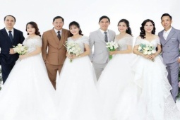 Bạn trẻ - Cuộc sống - 4 cặp đôi cùng kỷ niệm 30 năm ngày cưới, xôn xao cả một vùng quê