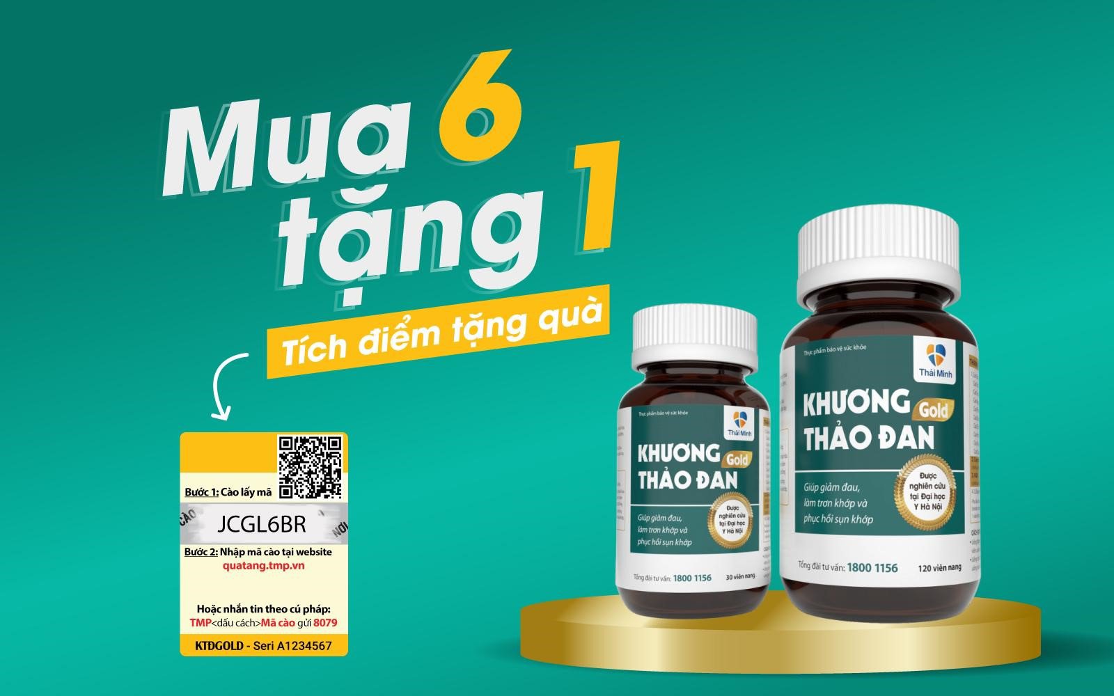 Qùa Tết đặc biệt: Viên xương khớp Khương Thảo Đan Gold tặng Đông Trùng Hạ Thảo thượng hạng trị giá 600.000đ - 2