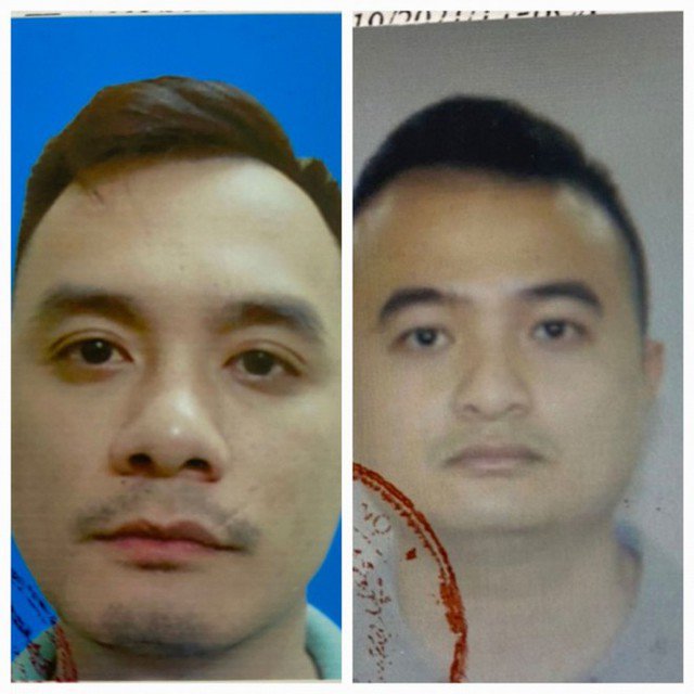 Bị can Trần Xuân Minh (bìa trái) và Đào Anh Dũng. Ảnh: Công an cung cấp