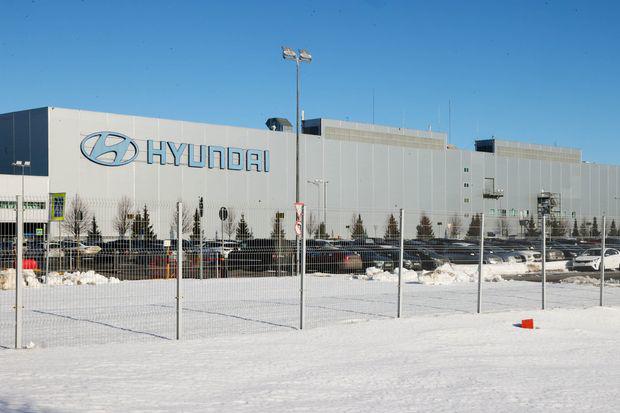 Nhà máy sản xuất ô tô Hyundai nằm ở TP St. Petersburg - Nga. Ảnh: Zuma Press