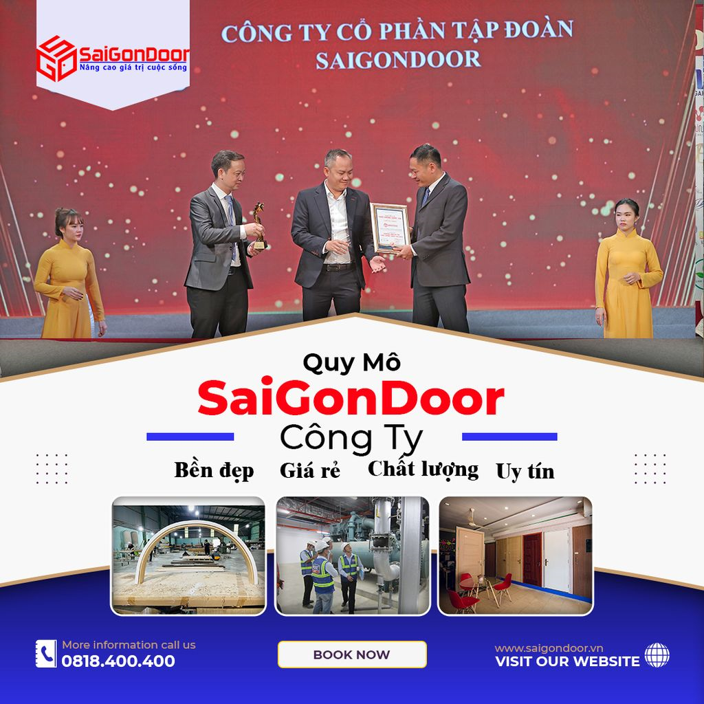 SaiGonDoor chính thức trở thành một trong “Top 5 thương hiệu Uy tín Chất lượng Quốc Gia năm 2023"