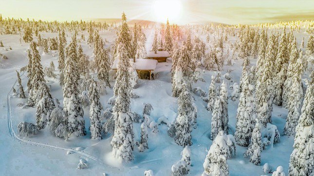 Lapland bao phủ bởi tuyết quanh năm vì nằm ở cực bắc châu Âu. Ảnh: Pexels.