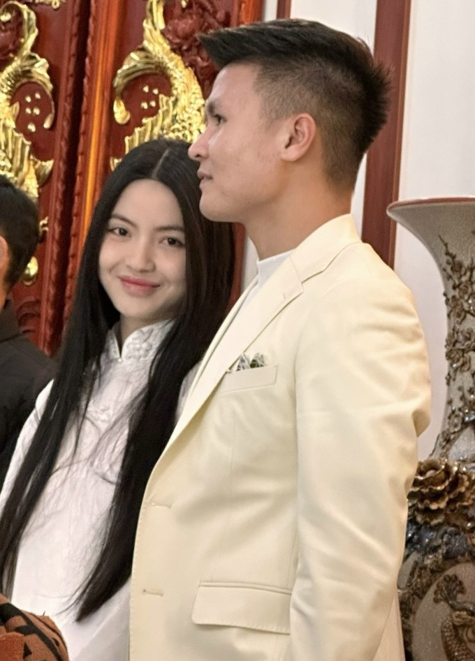 Quang Hải và Chu Thanh Huyền trong&nbsp;lễ dạm ngõ