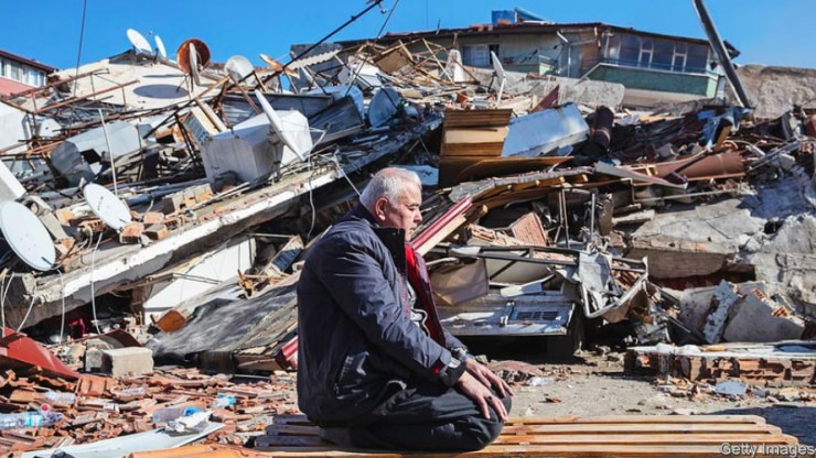 Cảnh tan hoang ở Thổ Nhĩ Kỳ sau trận động đất lịch sử. (Ảnh: Getty)