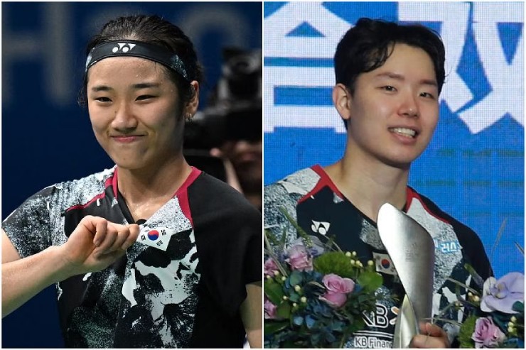 Seo Seung Jae (bên phải) và An Se Young (trái) là 2 tay vợt nam, nữ xuất sắc nhất năm theo bầu chọn BWF