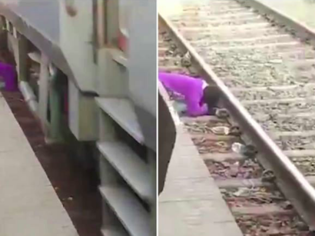 Thế giới - Bà mẹ Ấn Độ lấy thân che cho 2 con ngã xuống đường ray