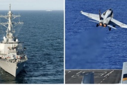 Thế giới - Mỹ tung "ong bắp cày" F/A-18 không chiến, bắn hạ hàng loạt UAV, tên lửa của Houthi