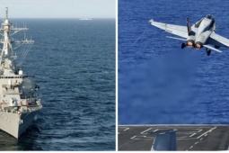 Thế giới - Mỹ tung "ong bắp cày" F/A-18 không chiến, bắn hạ hàng loạt UAV, tên lửa của Houthi