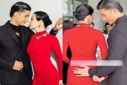 Đời sống Showbiz - Thực hư hành động "nhạy cảm" của tình trẻ với Lệ Quyên trên thảm đỏ