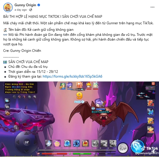 Những bài thi ấn tượng sẽ được Gunny Origin cập nhật thường xuyên tại Fanpage