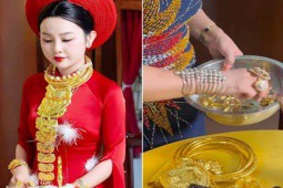 Cô dâu Tiền Giang phải dùng thau đựng vàng trong ngày cưới