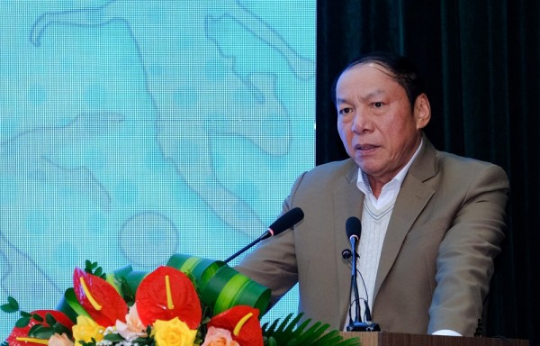 Bộ trưởng Bộ Văn hóa, Thể thao và Du lịch Nguyễn Văn Hùng phát biểu tại hội nghị.