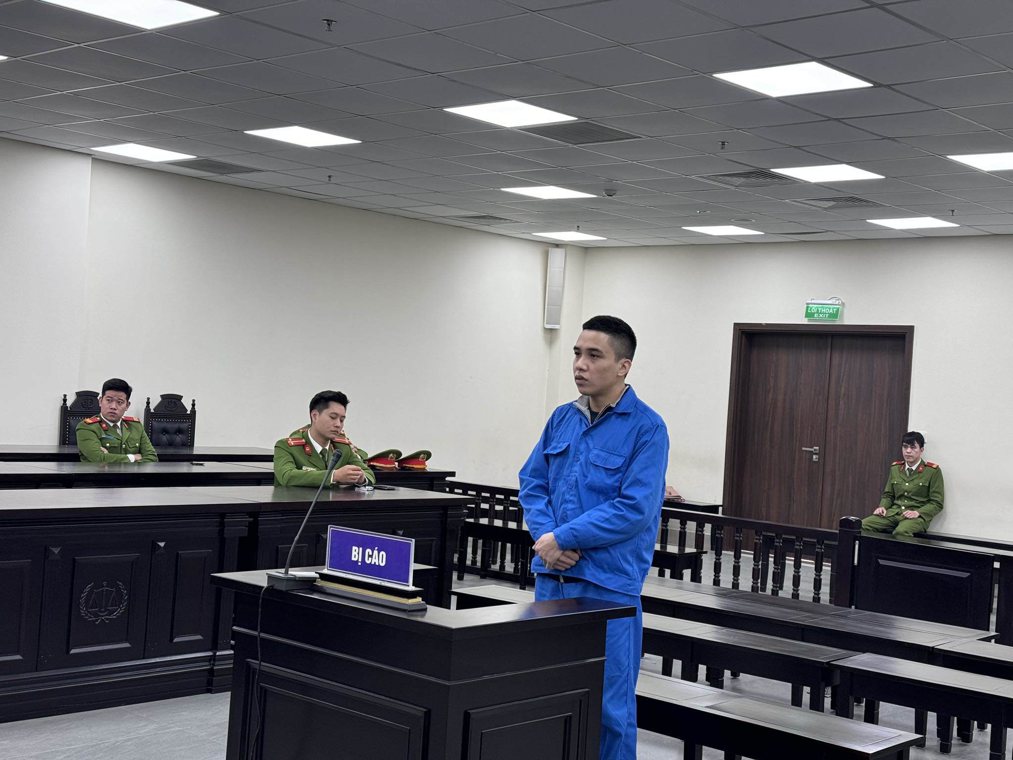 Bị cáo Nguyễn Đức Trung tại phiên tòa.