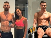 Bóng đá - Messi đăng ảnh tập gym bụng phẳng lì, Ronaldo lập tức khoe &quot;6 múi&quot;