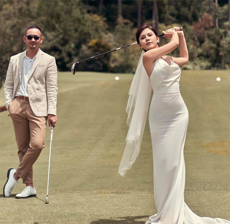 2 nữ MC “được chồng như ý”, chụp ảnh cưới ở sân golf “độc lạ” - 8