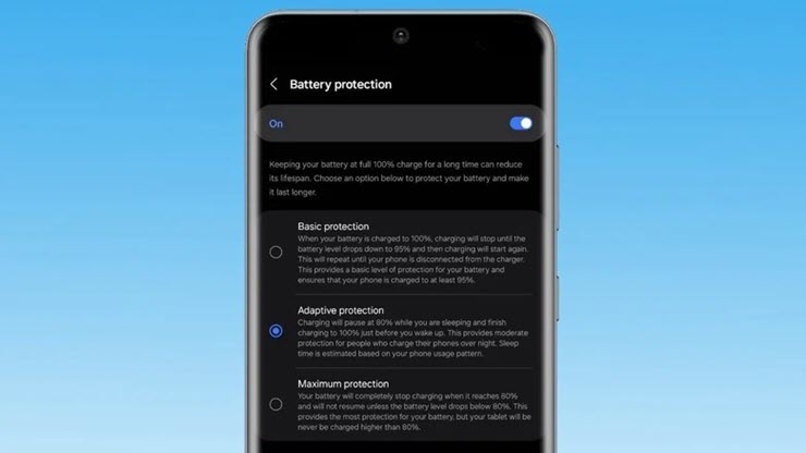 Ba cấp độ bảo vệ pin đang được Samsung thử nghiệm.
