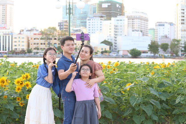 Cánh đồng hoa hướng dương bên sông Sài Gòn đông nghịt người ngày cuối năm - 6