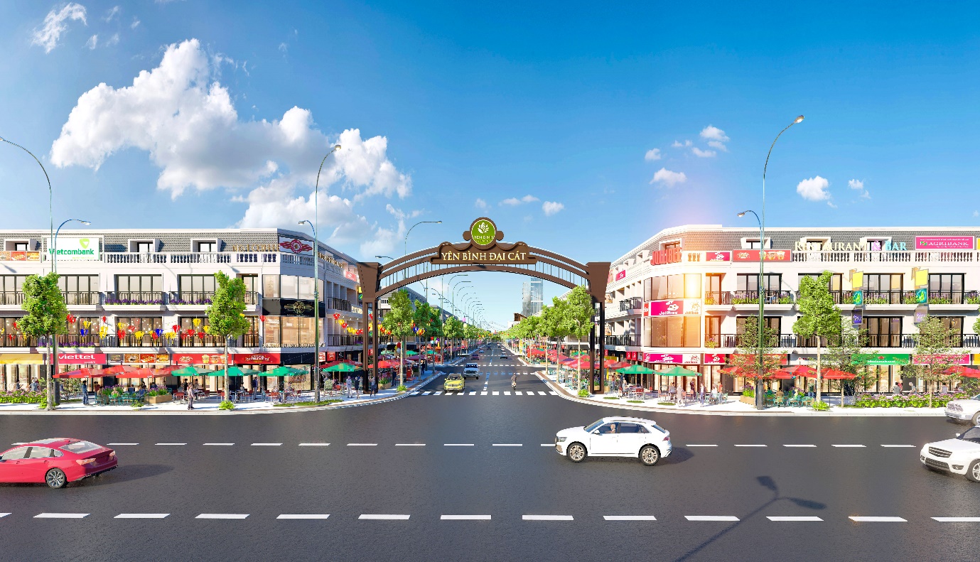 Tuyến phố Yên Bình Đại Cát nằm trên trục Đại lộ Samsung là biểu tượng của sự kết nối và thịnh vượng.