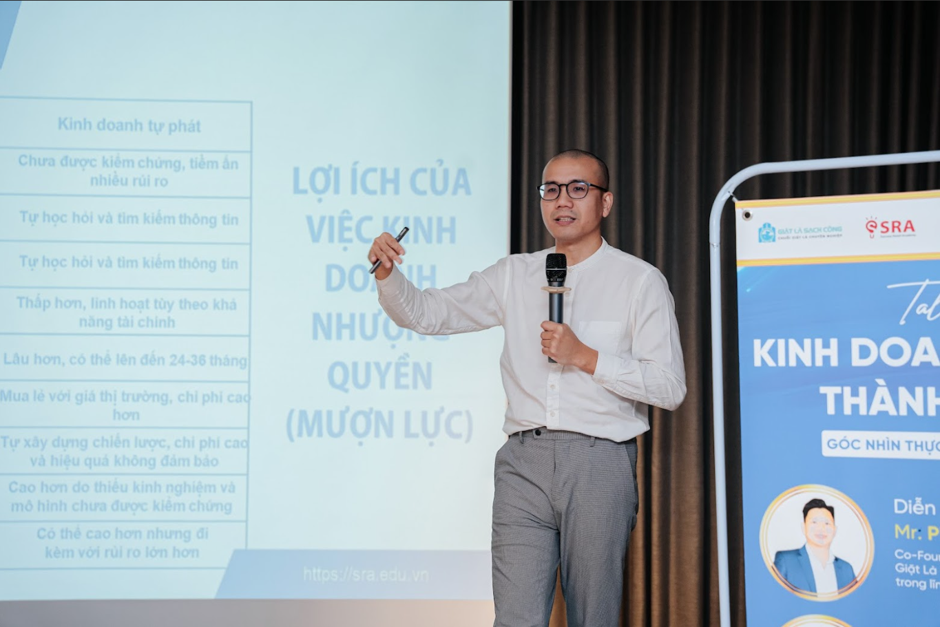 HLV Thích Nhân Chuỗi - Founder &amp; CEO Trường Doanh Nhân Bán Lẻ và Nhượng quyền Việt Nam - SRA đưa ra những chia sẻ, đánh giá, nhận định về thị trường giặt là.