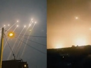 Thế giới - Chùm ảnh, video tên lửa Iran rơi "như mưa" xuống lãnh thổ Israel