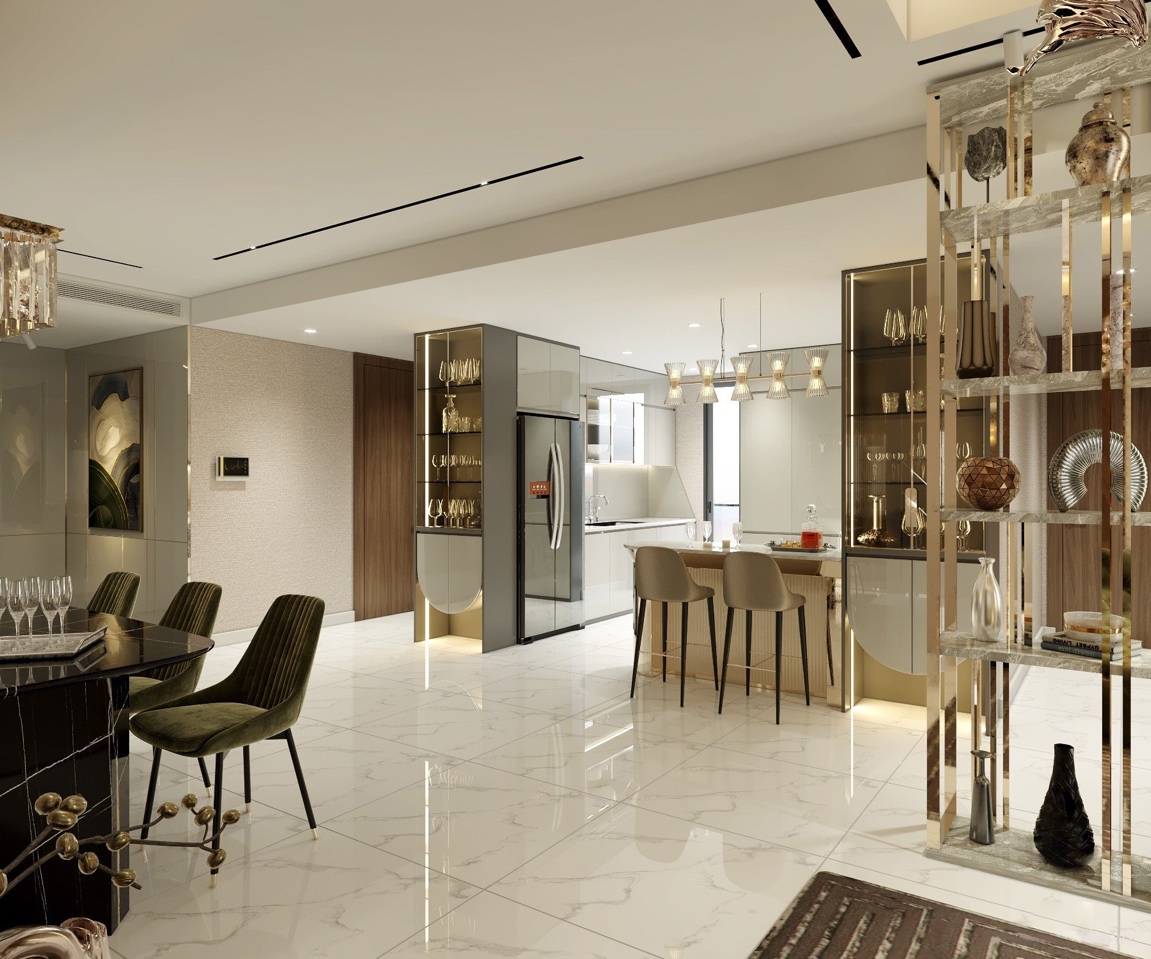 Không gian bếp tại Kiều by KITA được đầu tư hiện đại và tiện nghi