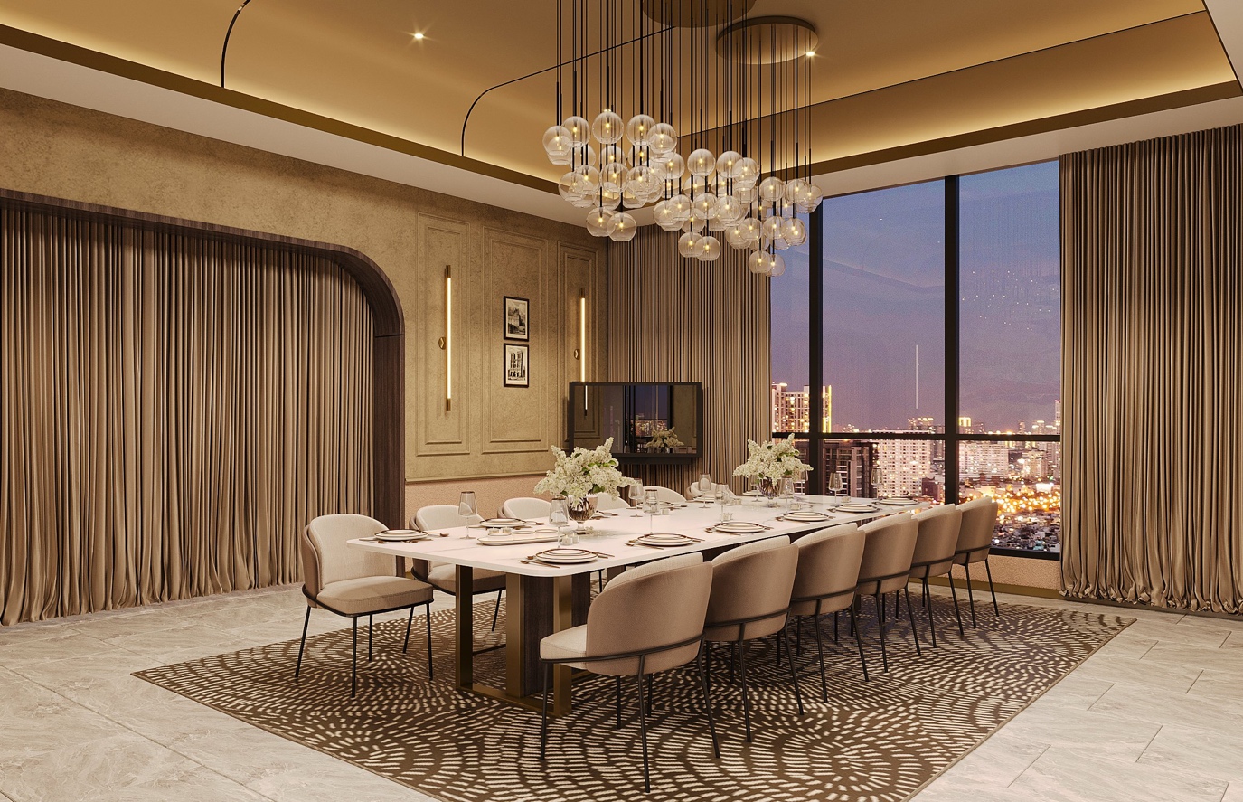 Phòng yến tiệc tại Kiều by KITA mang đến dịch vụ đa dạng chuẩn 5 cho cư dân