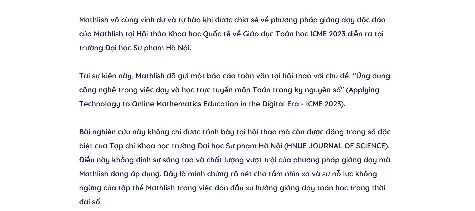 Học Toán Tiếng Anh Mathlish - hành trình 10 năm lan tỏa tri thức - 18