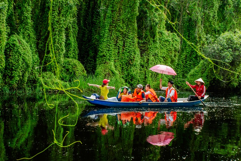 Làng nổi Tân Lập. Ảnh: Trung tâm Xúc tiến Du lịch tỉnh Long An