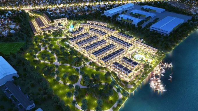Phối cảnh dự án khu công nghiệp và khu đô thị Việt Phát (Suntec City) tại tỉnh Long An. Ảnh: NVL