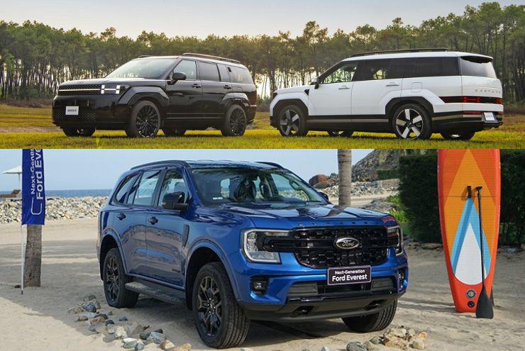 Hyundai Santa Fe 2025 vs Ford Everest: Những đổi mới có giúp SUV Hàn quật ngã xe Mỹ? - 1