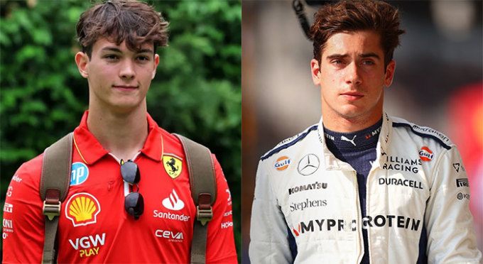 Tay đua Oliver Bearman (trái) và đồng nghiệp Franco Colapinto