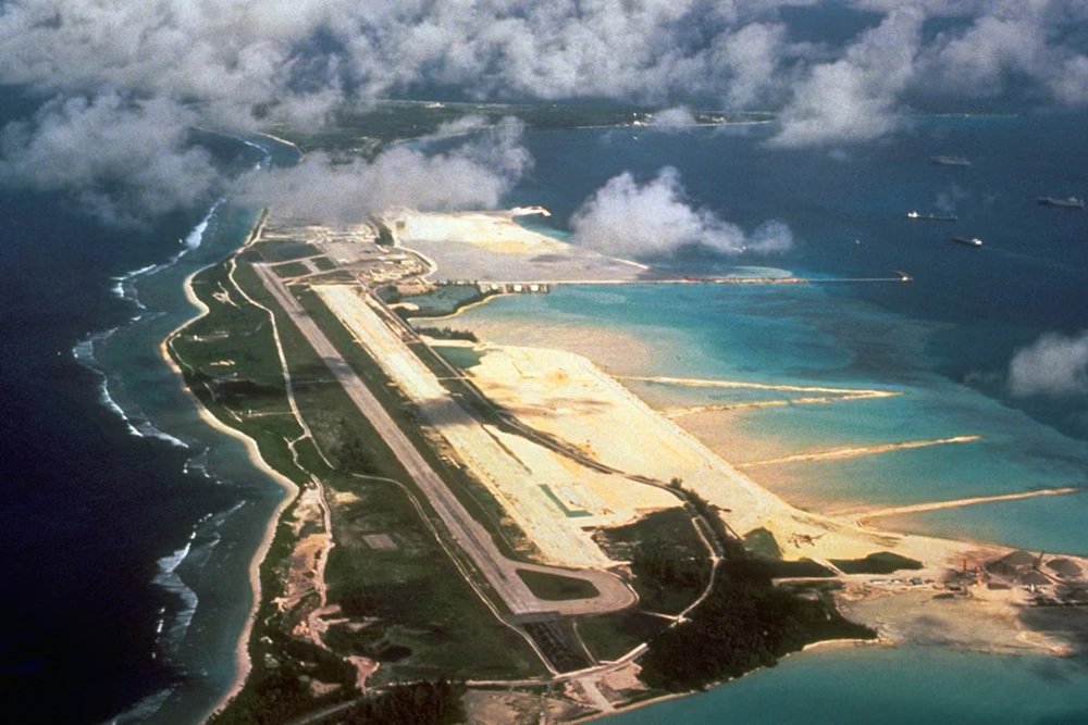 Căn cứ quân sự chung Mỹ-Anh trên đảo Diego Garcia. Ảnh: INDEPENDENT/GETTY IMAGES